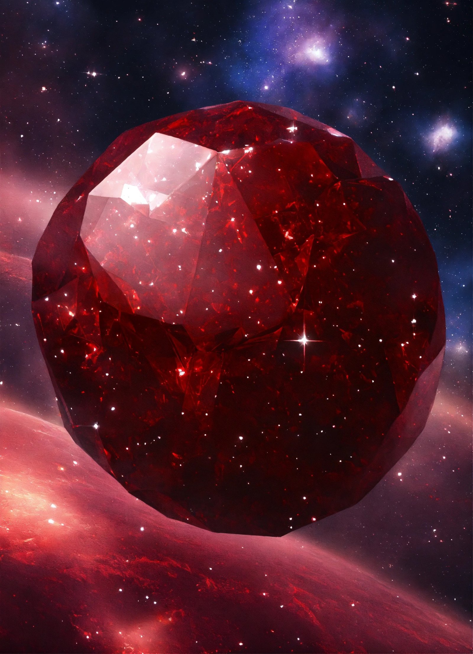 Red Coral Moonga Stone